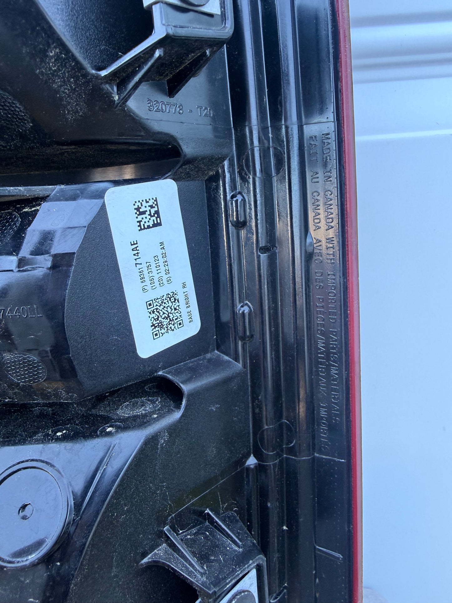 2019–2024 Ram 2500 3500 4500 OEM Halogen Passenger Side Tail Light