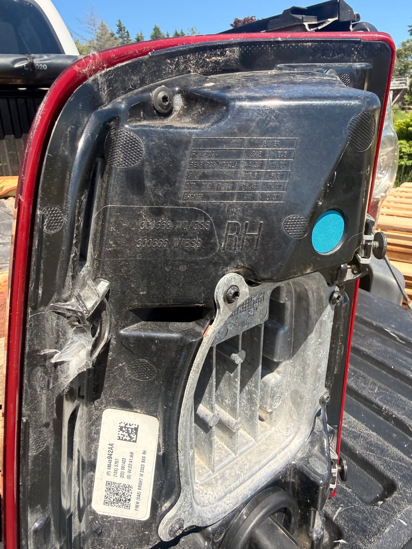 2019–2026 Ram 1500 OEM LED Passenger Side Tail Light with Blind Spot Monitoring